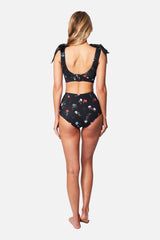 Classic Square Neck Bikini Bralette HAWTHORN BLACK-UNE PIECE