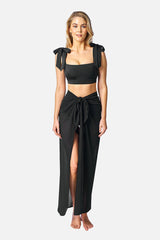 UNE PIECE-Classic Square Neck Bikini Bralette BLACK