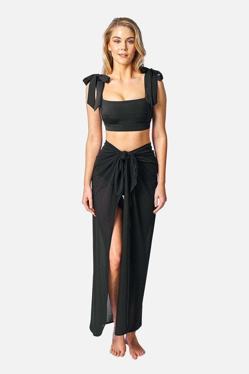 UNE PIECE-Classic Square Neck Bikini Bralette BLACK