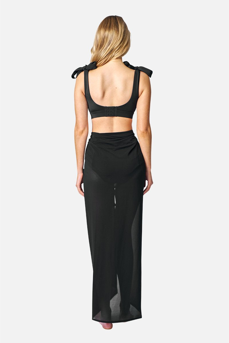 UNE PIECE-Classic Square Neck Bikini Bralette BLACK