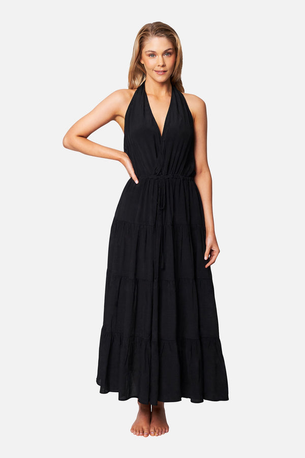 UNE PIECE-Halter Maxi Dress BLACK